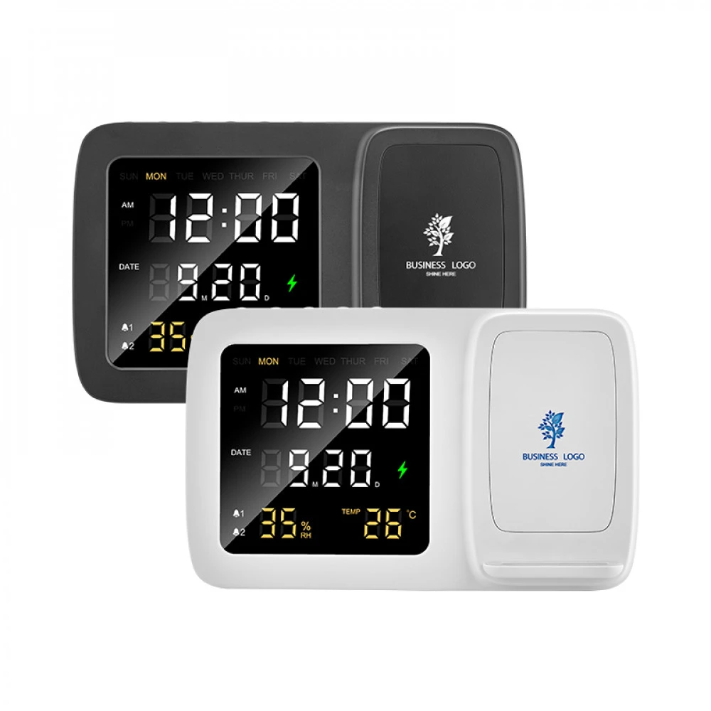 4230 Wireless Şarj Cihazı & Dijital Saat Firmaya Özel Baskı